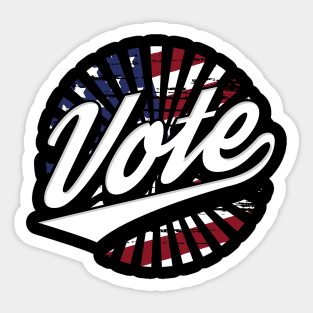 Vote Patriotic Design Sticker